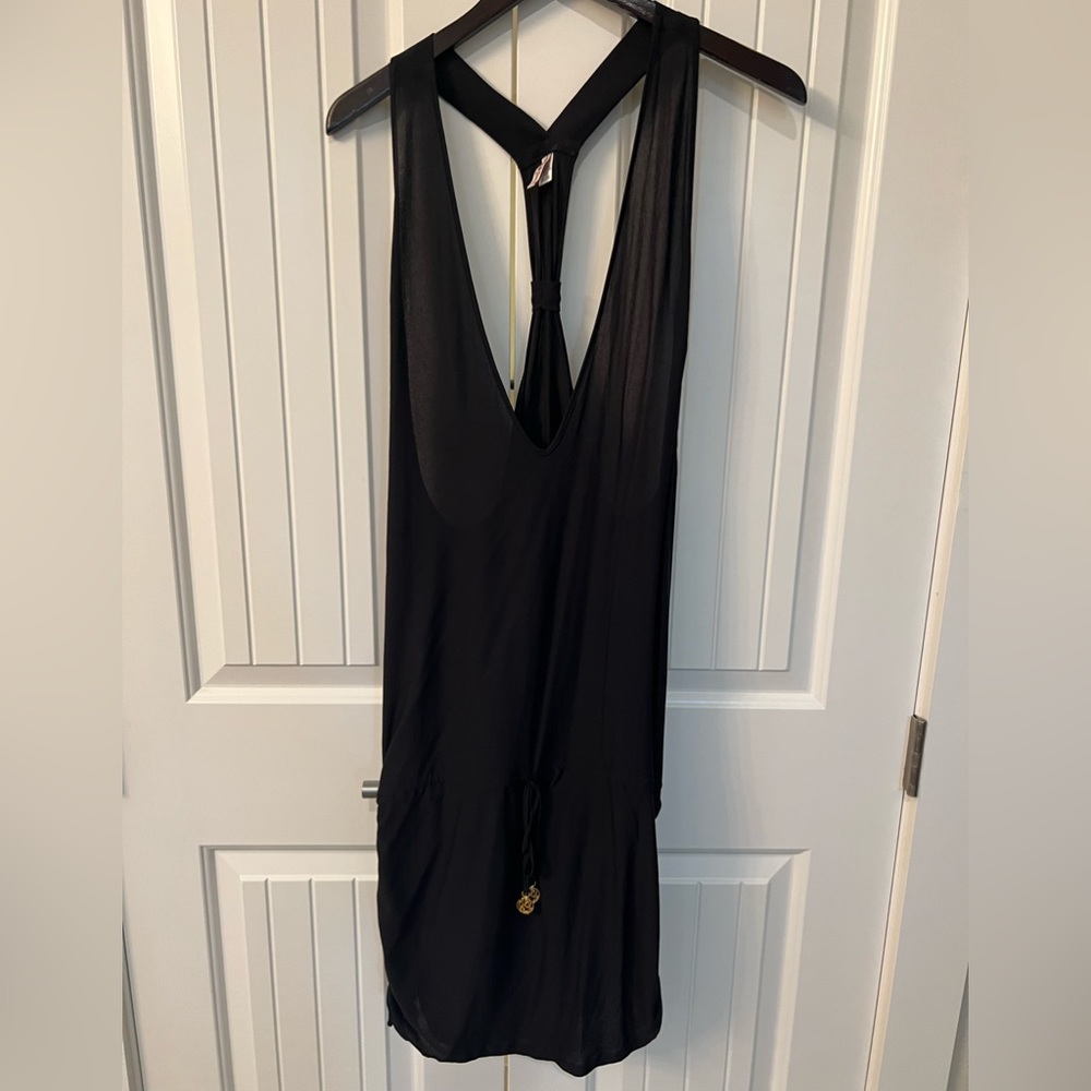 Luli Fama swim cover up with ruching on the sides